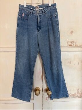 Vintage Guess Blue Wide-Leg Flare Jeans